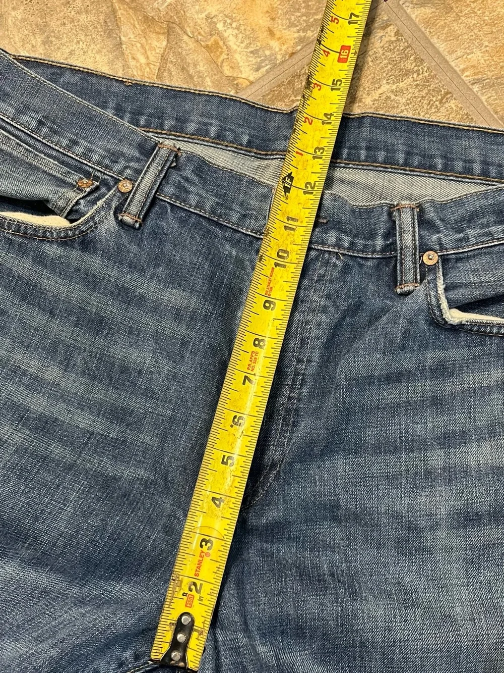 Polo Ralph Lauren Vintage 67 Blue Jeans Mens 36x32 Dark Wash Denim